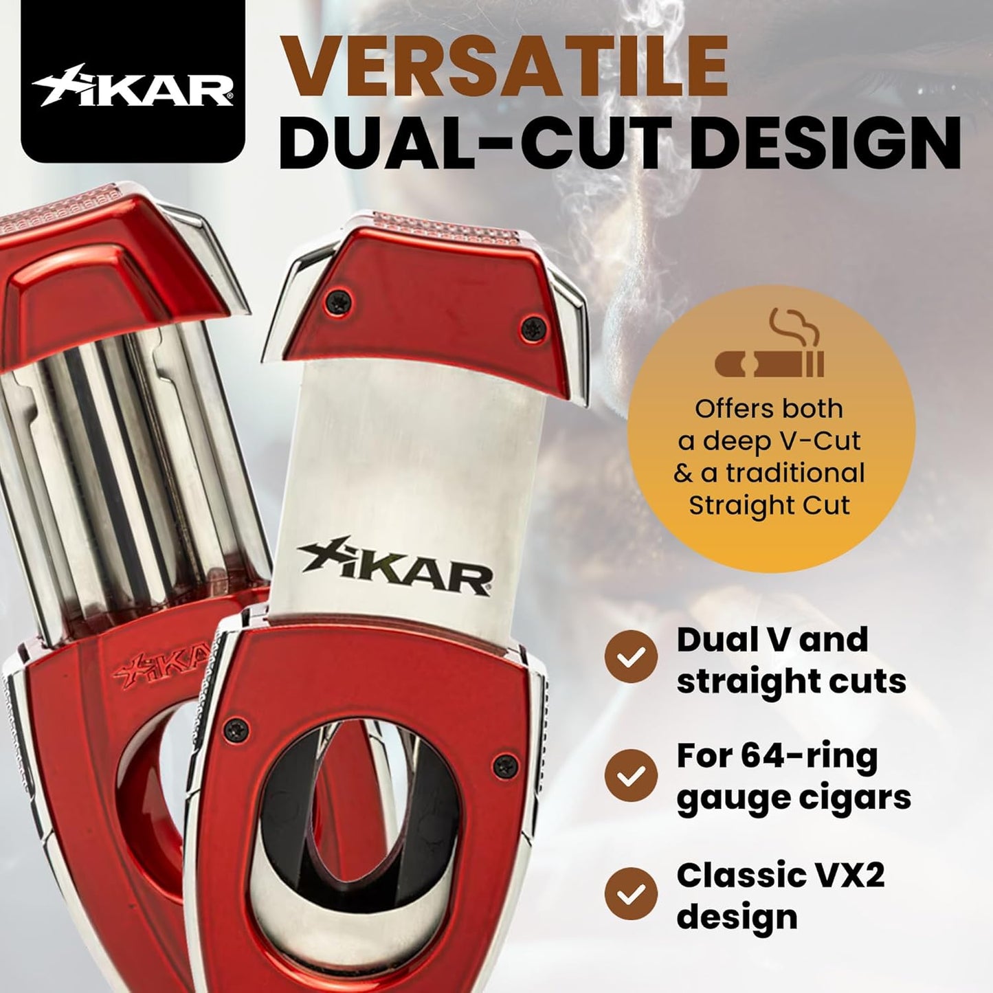 Xikar Flip Dual Cutter | V Cut and Straight Cut