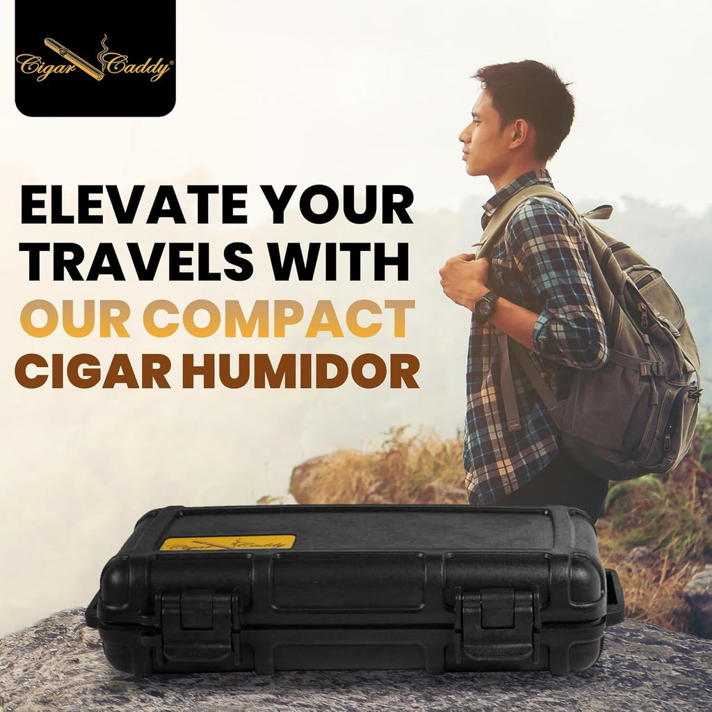 Cigar Caddy 5 Count Travel Humidor For Cigars