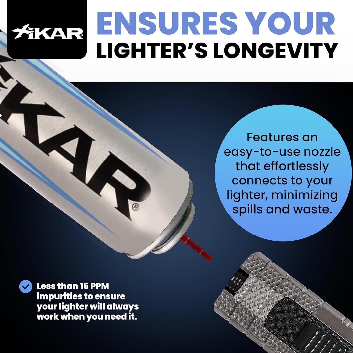 Xikar Butane Lighter Refill Fluid | 12 Pack