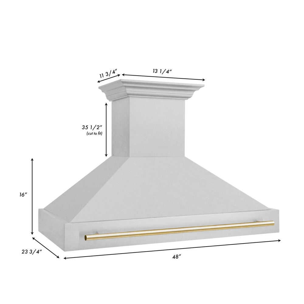 ZLINE Autograph Edition DuraSnow® Stainless Steel Range Hood - 8654SNZ