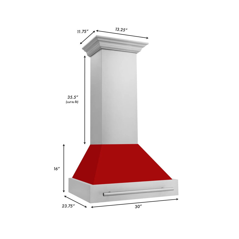 ZLINE Stainless Steel Range Hood Color Shell Options - 8654STX