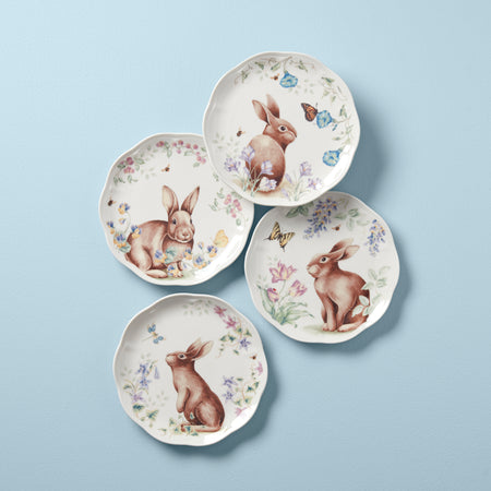 Lenox Butterfly Meadow Bunny 4-Piece Accent Plate Set