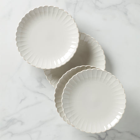 Lenox French Perle Scallop 4-Piece Dinner Plate Set