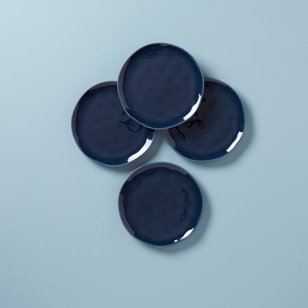 Lenox Bay Colors 4-Piece Accent Plates, Blue