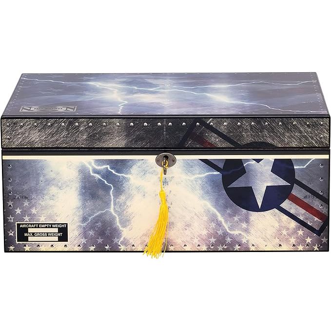 Fighter Jet Desktop Humidor | Holds 100 Cigars