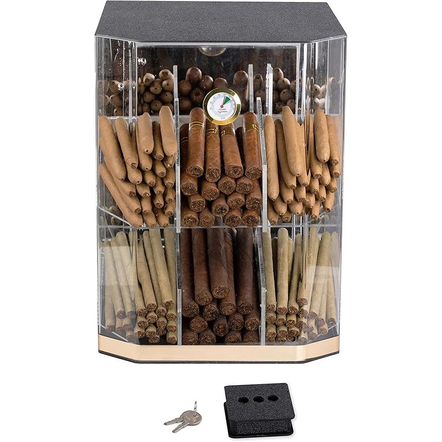 Franklin Acrylic Display Cigar Humidor | Holds 150 Cigars