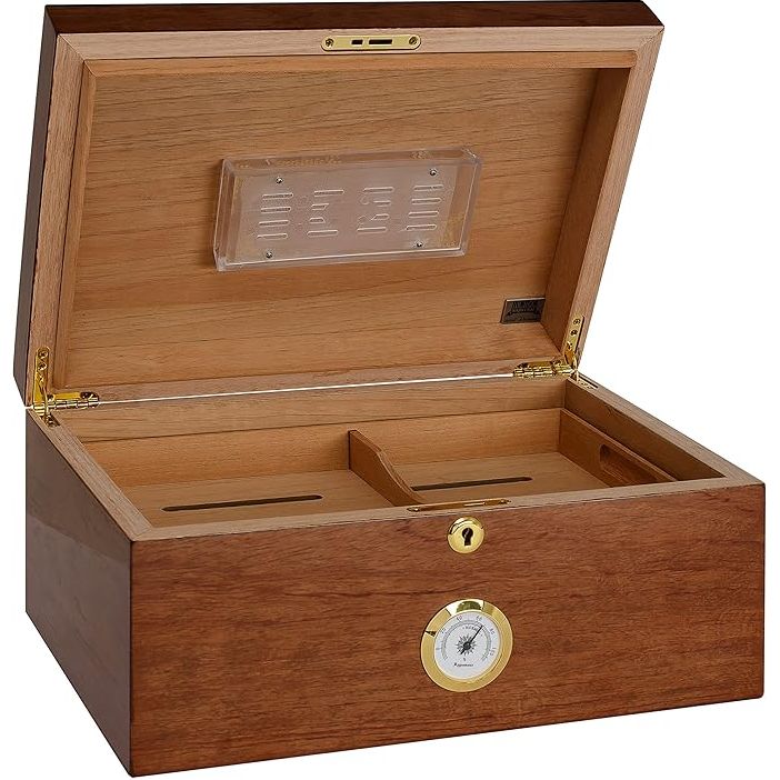 Balaton Desktop Humidor | Bubinga Veneer | Holds 75 Cigars