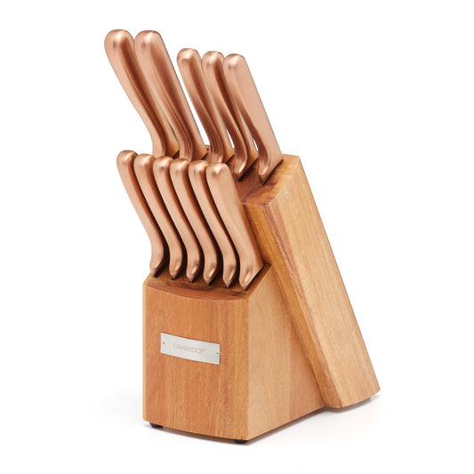 Rame Smooth Copper 12-Piece Cutlery Block Set