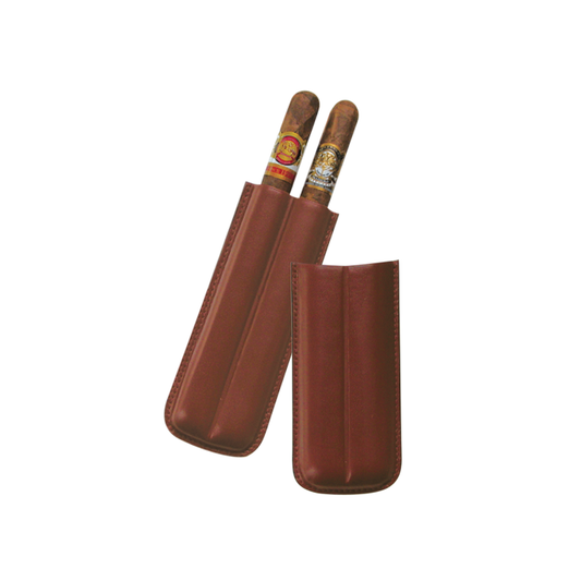 Two Cigar Case Bonded Leather