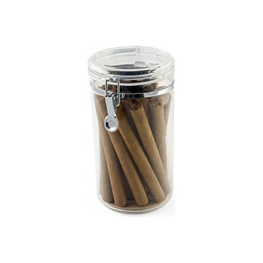 Acrylic Humidor Jar with Humidifier | Holds 25 Cigars