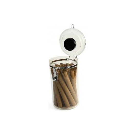 Acrylic Humidor Jar with Humidifier | Holds 25 Cigars