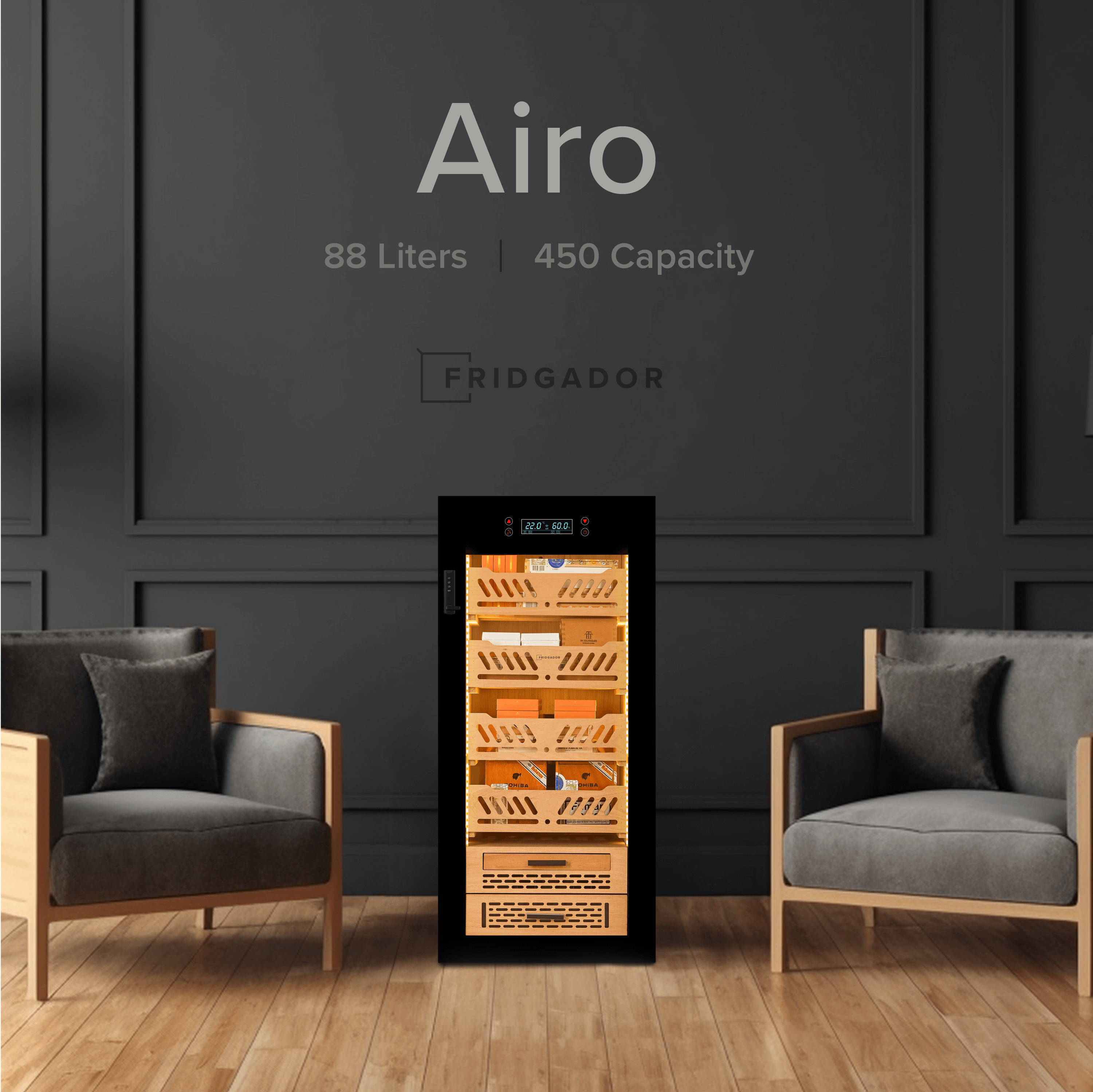 Airo Fridgador - Electric Controlled Cigar Humidor Cabinet