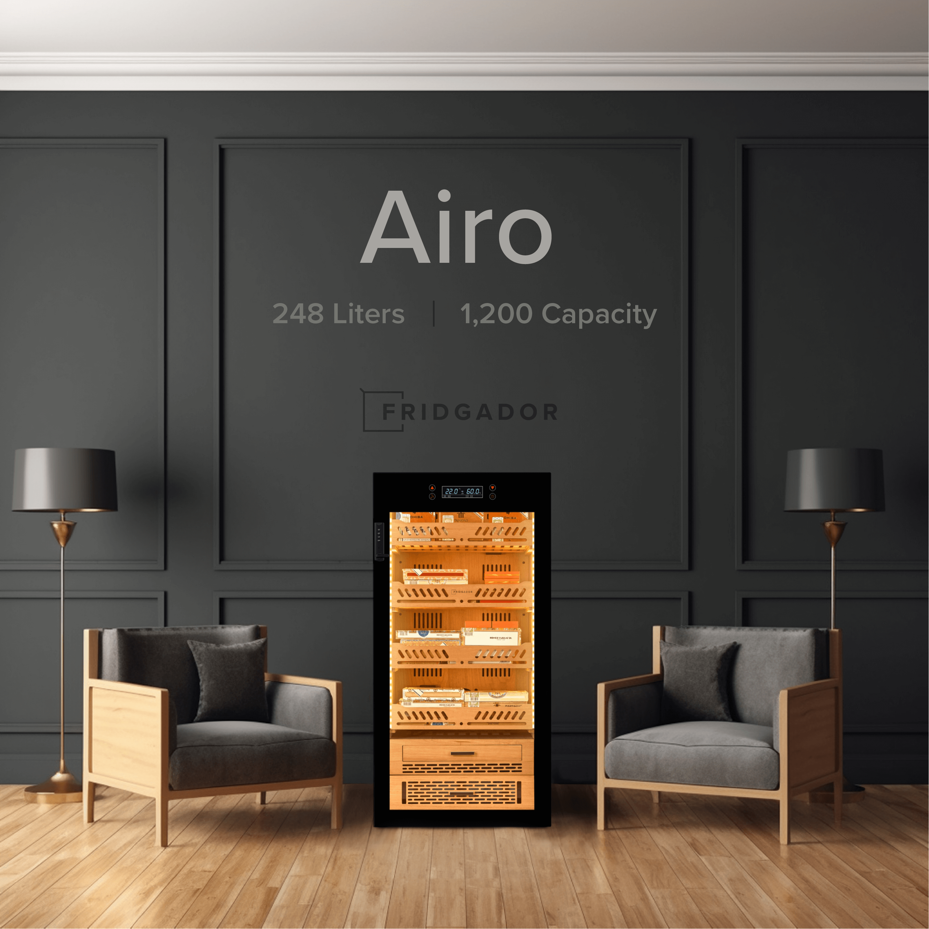 Airo Fridgador - Electric Controlled Cigar Humidor Cabinet