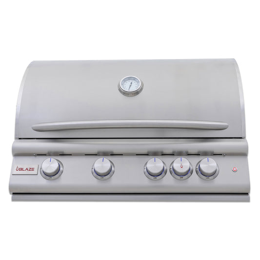 Blaze Premium LTE+ Marine Grade 32" 4-Burner Propane Gas Grill w/ Rear Infrared Burner & Lift-Assist Hood (BLZ-4LTE3MG)