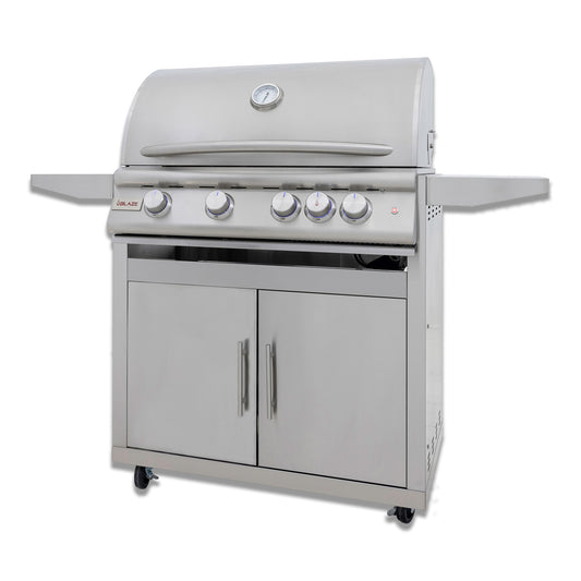 Blaze Premium LTE+ 32" 4-Burner Grill w/ Rear Infrared Burner & Lift-Assist Hood (BLZ-4LTE3)