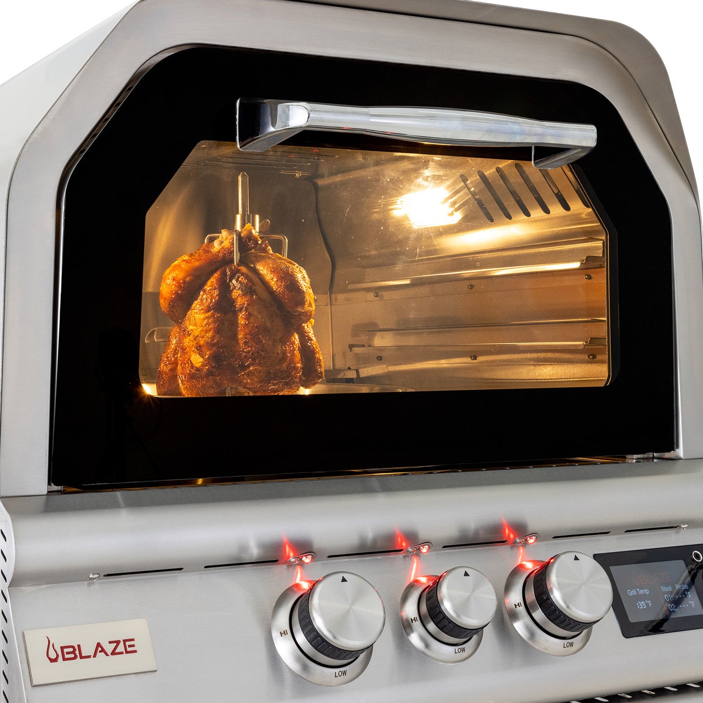 Blaze 26-Inch Propane Gas Outdoor Pizza Oven With Rotisserie