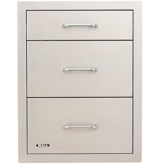 Bull 21-Inch Stainless Steel Triple Access Drawer
