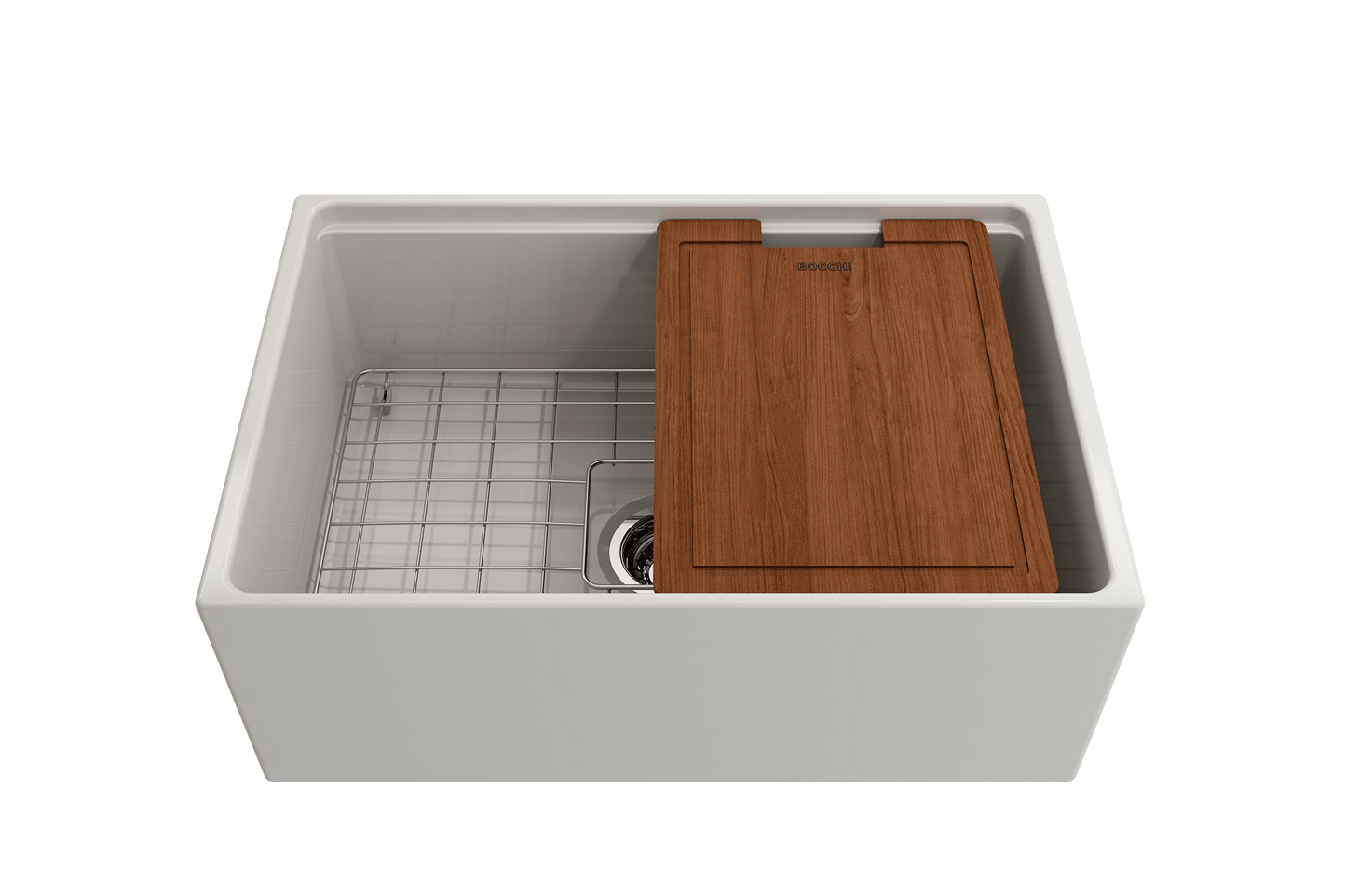 BOCCHI CONTEMPO 27" Single Bowl Kitchen Sink with Integrated Work Station & Accessories