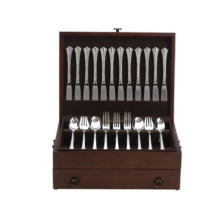 Reed & Barton Bristol 210 Piece Flatware Chest | Cherry Finish