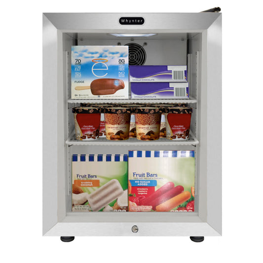 Whynter Countertop Reach In Display Glass Door Freezer | 1.8 cu ft