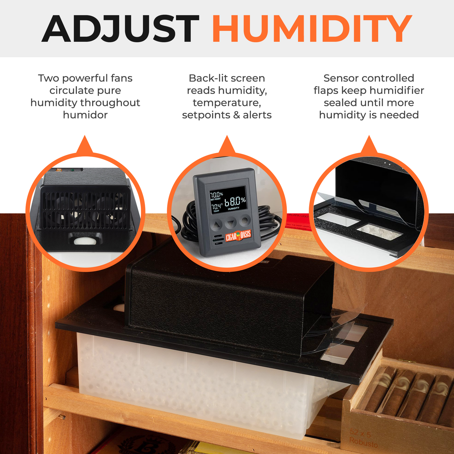 Cigar Oasis Magna 3.0 Electric Cigar Humidifier | 1000-3000 cigars