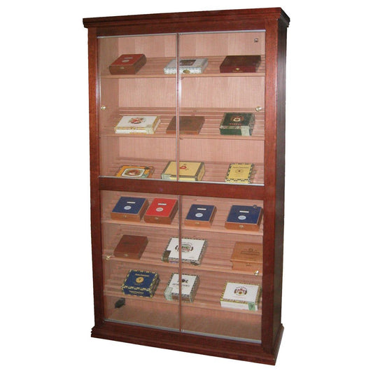 The Traditional Glass Cigar Humidor Cabinet