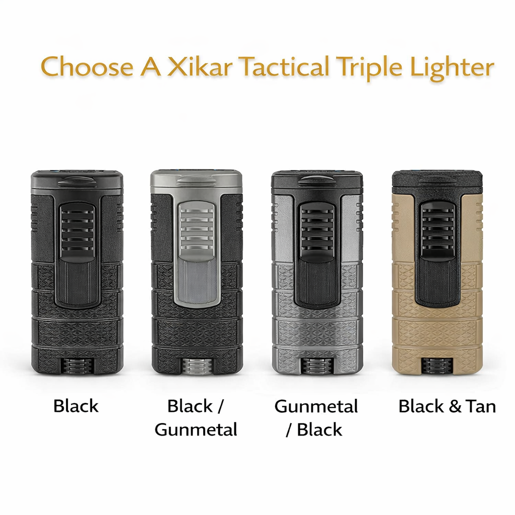 The Deauville Humidor Bundle #2 | Includes Xikar Tactical Lighter and Xikar VX2 Cutter