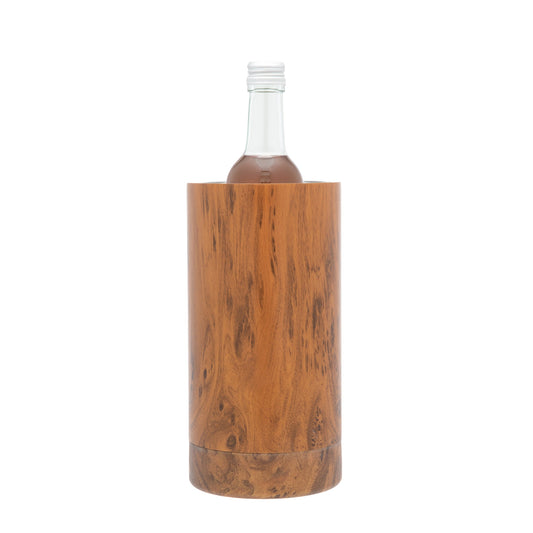 Wood Decal Insulated Stainless Steel Wine Chiller