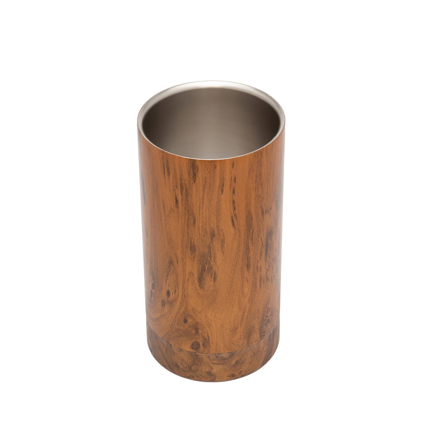 Wood Decal Insulated Stainless Steel Wine Chiller