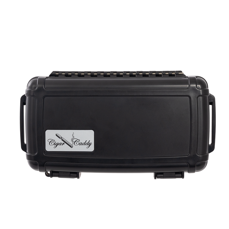 Cigar Caddy Tackle Box Black | 10 Count Travel Humidor For Cigars