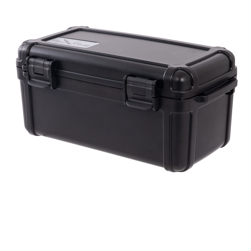 Cigar Caddy Tackle Box Black | 10 Count Travel Humidor For Cigars