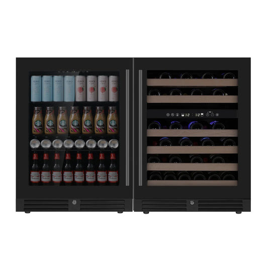 KingsBottle 47" Under counter Wine and Beverage Combo | KBU145BW