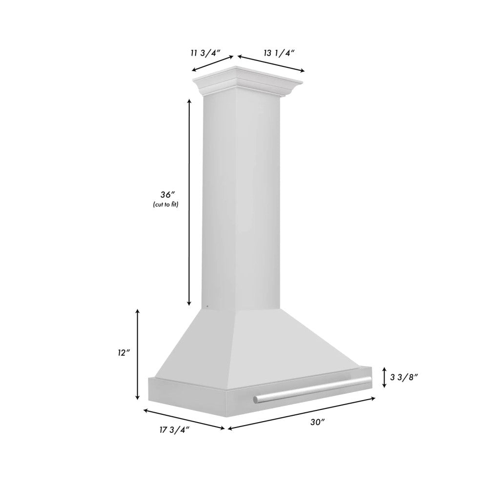 ZLINE Stainless Steel Range Hood with Stainless Steel Handle - KB4STX