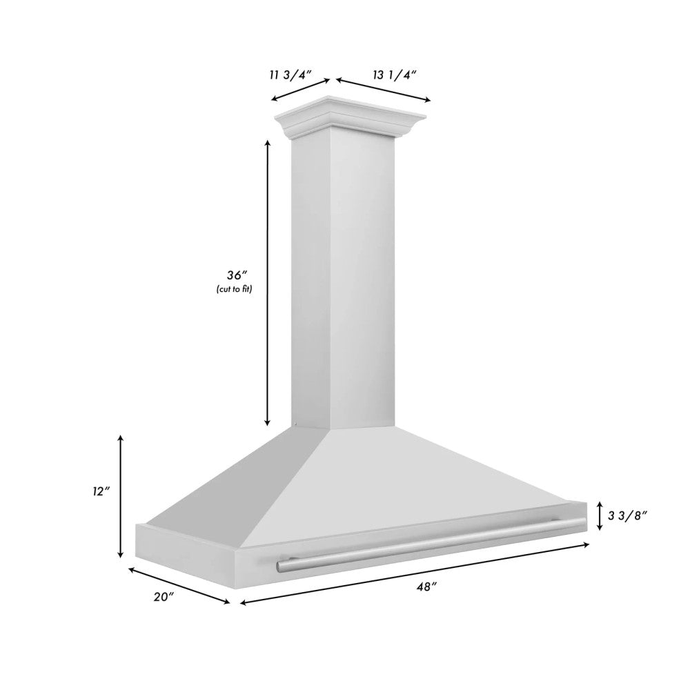 ZLINE Stainless Steel Range Hood with Stainless Steel Handle - KB4STX