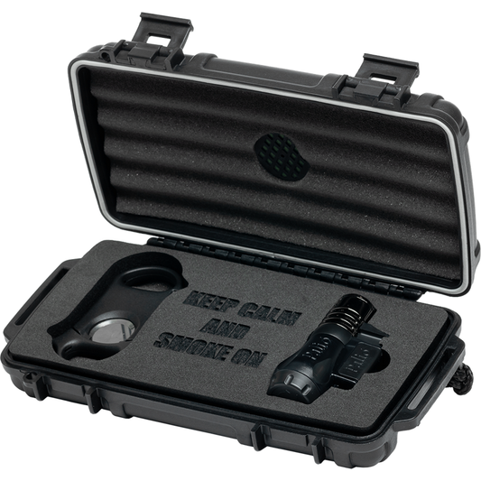 Cigar Caddy 5 Count Gift Set Travel Humidor For Cigars