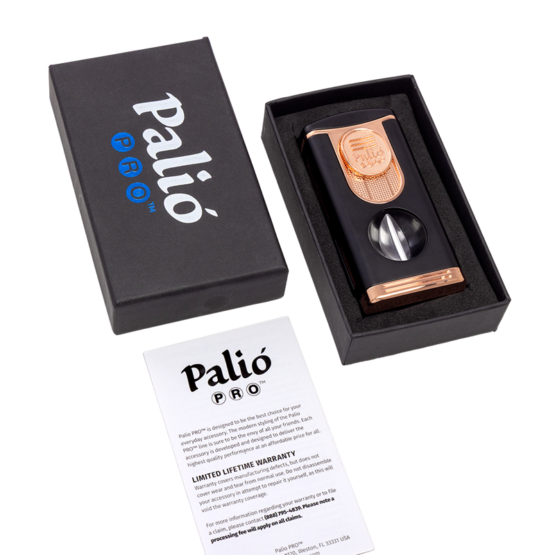 Palió Pro Trevi Triple Flame Torch Lighter with V-Cutter
