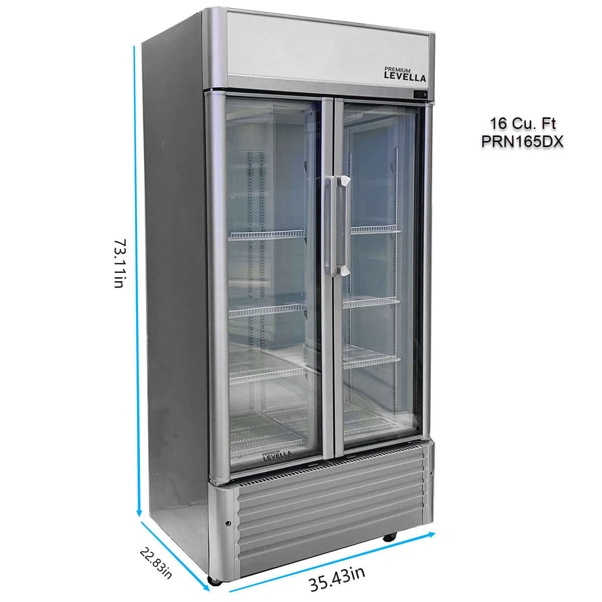 16 Cu Ft Display Refrigerator | Silver Exterior Finish