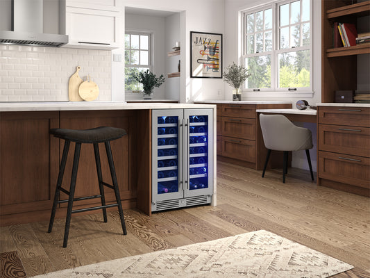 Zephyr Presrv 24" Dual Zone Wine Cooler | Holds 42 Bottles | PRW24C32BG