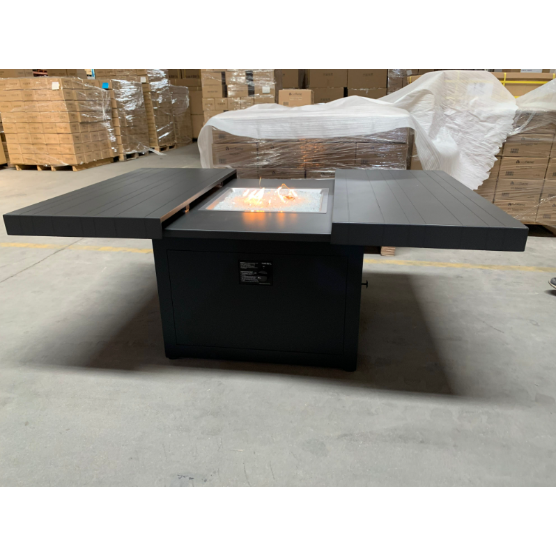 Plank & Hide™ 42" Square Functional Fire Pit Table