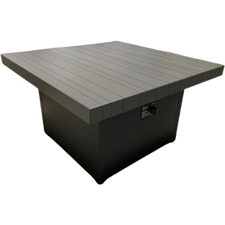 Plank & Hide™ 42" Square Functional Fire Pit Table