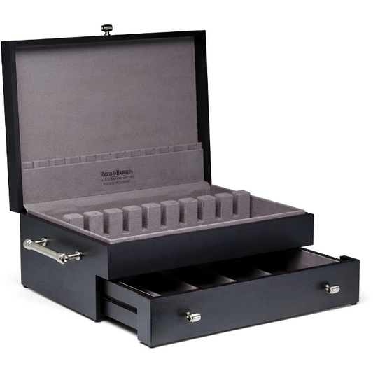 Reed & Barton Charcoal Flatware Chest | Holds 250 Pieces and Service For 12