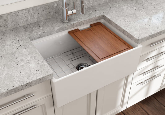 BOCCHI CONTEMPO 27" Single Bowl Kitchen Sink with Integrated Work Station & Accessories