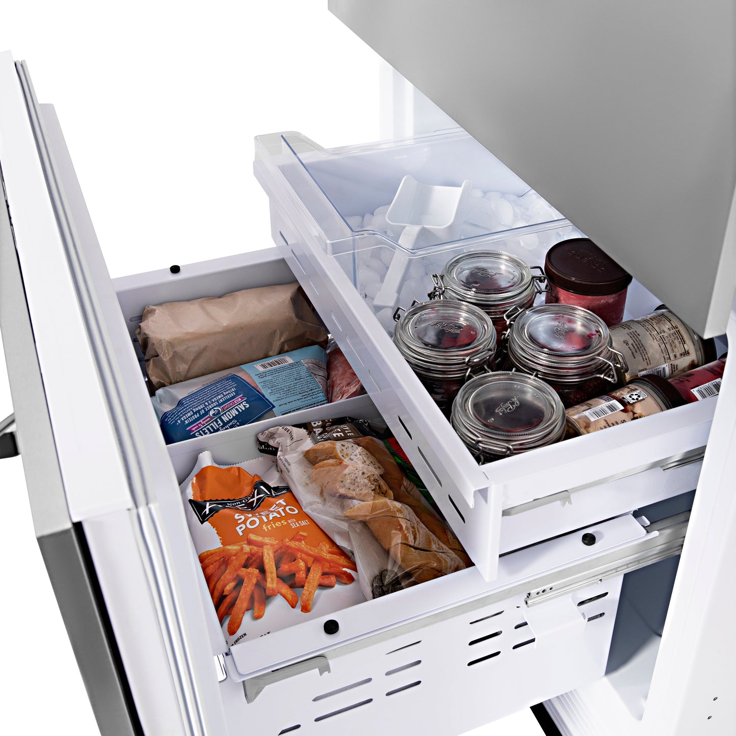 ZLINE 30 In. 16.1 cu. ft. Built-In 2-Door Bottom Freezer Refrigerator with Internal Water and Ice Dispenser in Stainless Steel, RBIV-304-30