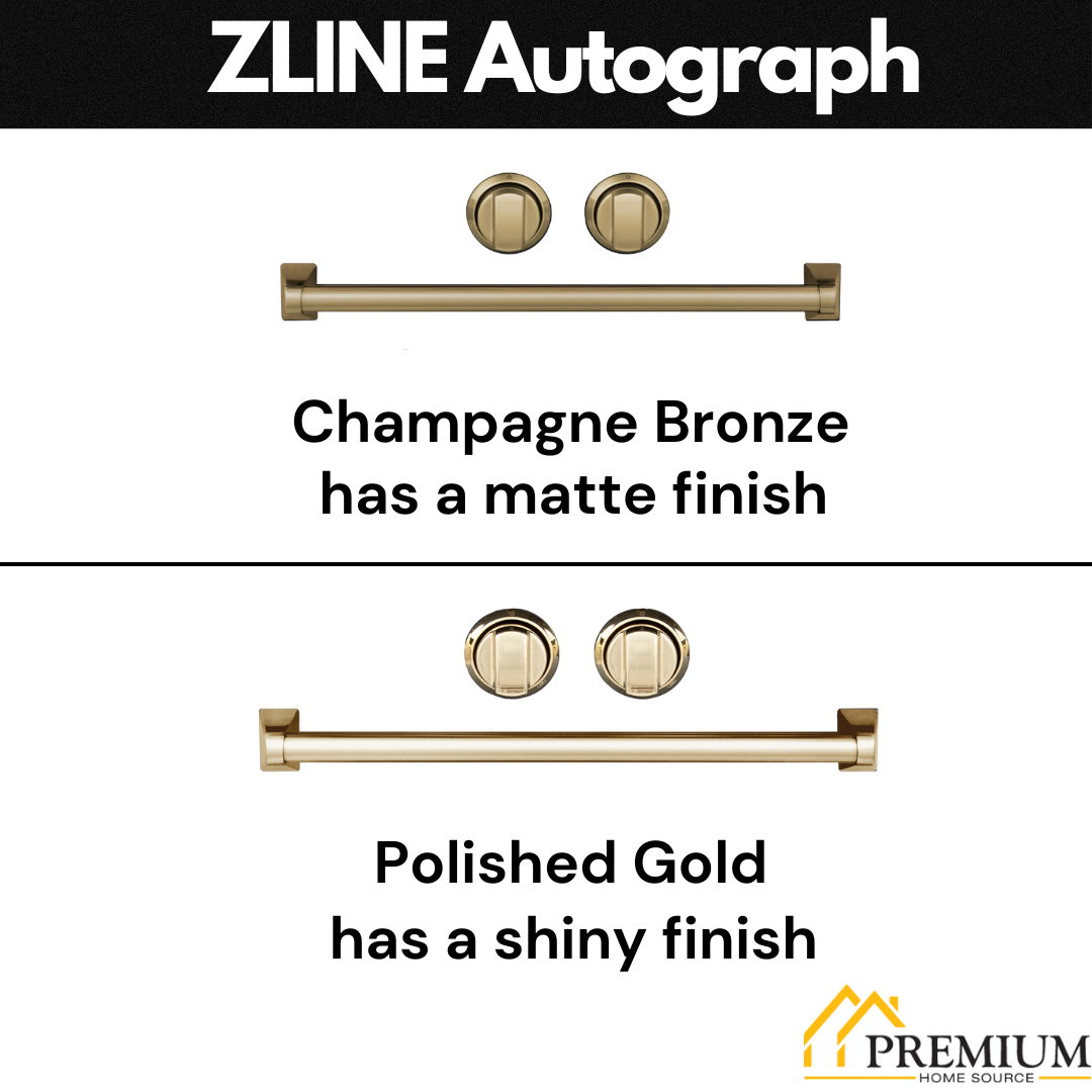 ZLINE 36" Autograph Built-In Refrigerator with Internal Water & Ice Dispenser, Fingerprint Resistant with Gold Accents