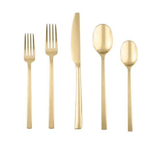 Cambridge Beacon Gold Mirror 20-Piece Flatware Set