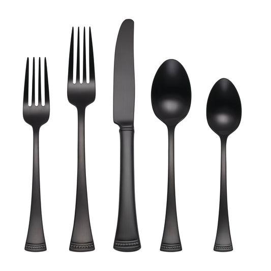 Lenox Portola Satin Black 20-Piece Flatware Set