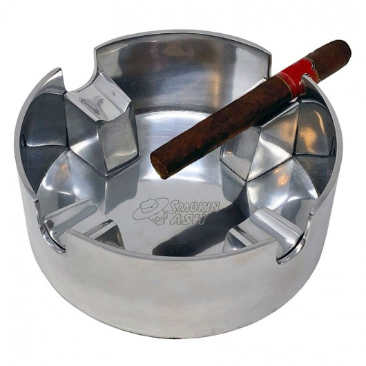 Smokin Ash Baltimore Cigar Ashtray - Polished Cast Aluminum