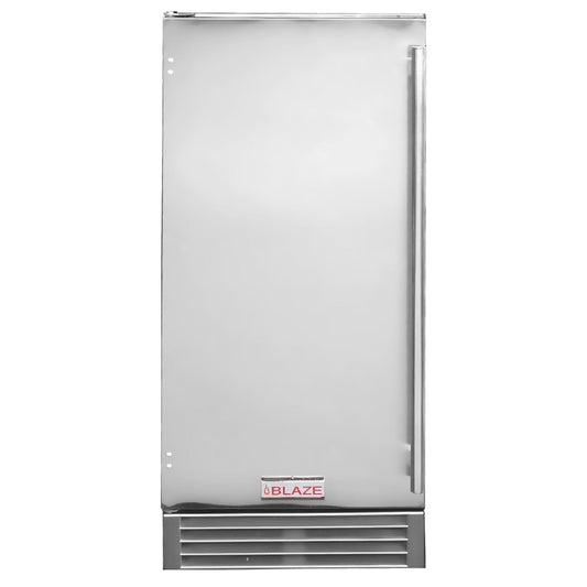 Blaze 15" Outdoor Rated Ice Maker With Gravity Drain | Makes 50lbs of Ice