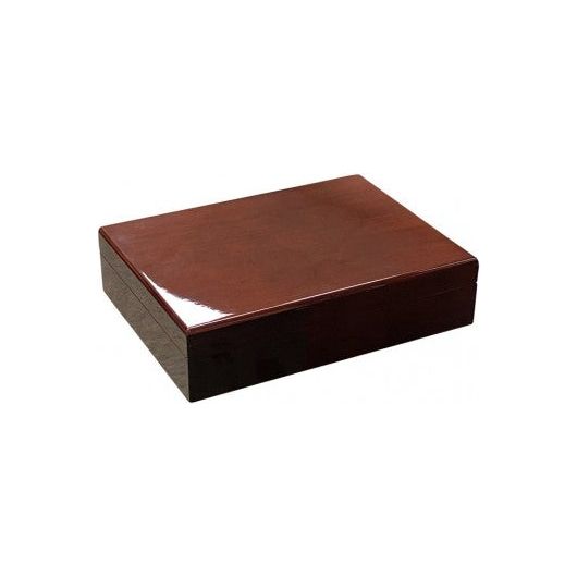 Bellevue Dark Walnut Lacquer Cigar Humidor | Holds 25 Cigars