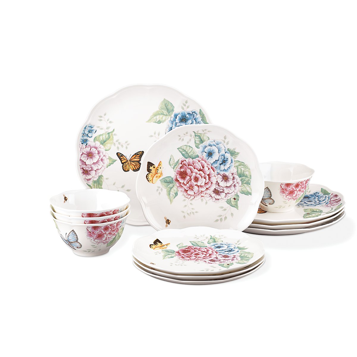 Lenox Butterfly Meadow Hydrangea 12-Piece Set